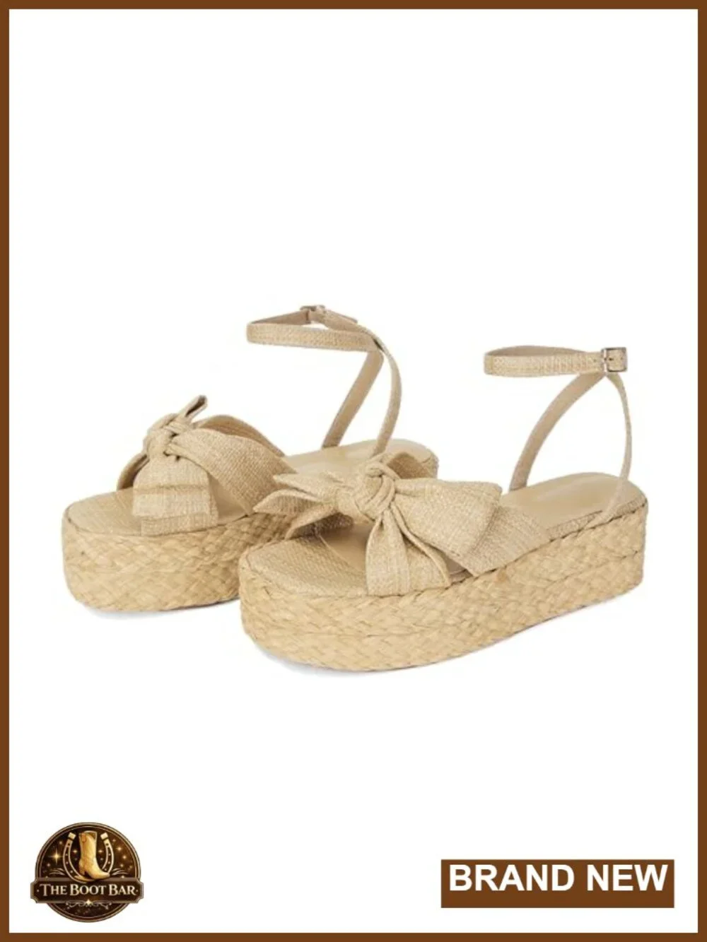 Raffia Platform Sandals Adjustable Buckle Strap Open Toe Woven Slingback Beach